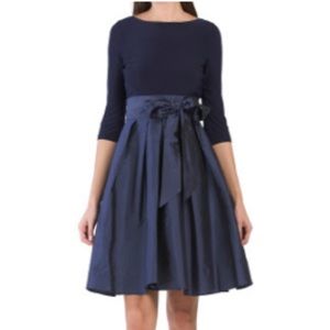 ADRIANNA PAPELL💙Jersey & Taffeta Dress NWT